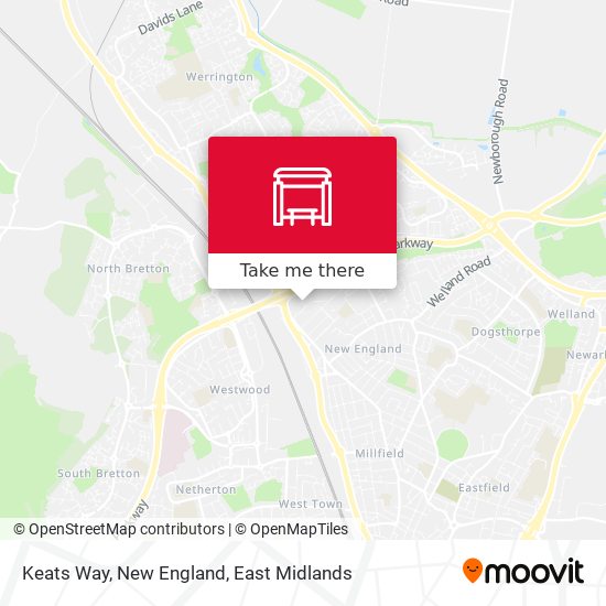 Keats Way, New England map
