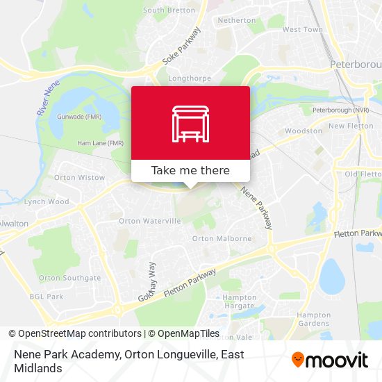 Nene Park Academy, Orton Longueville map