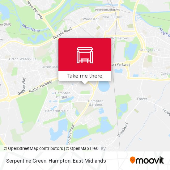 Serpentine Green, Hampton map