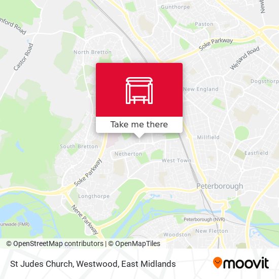 St Judes Church, Westwood map