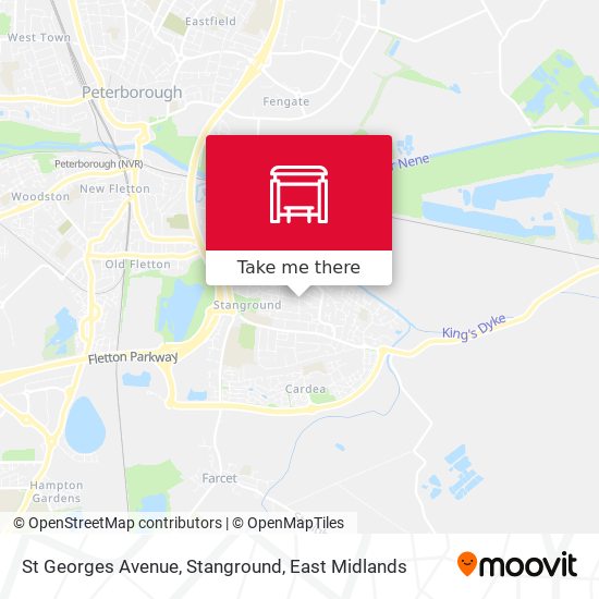 St Georges Avenue, Stanground map