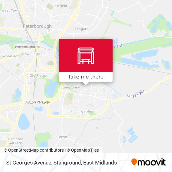 St Georges Avenue, Stanground map