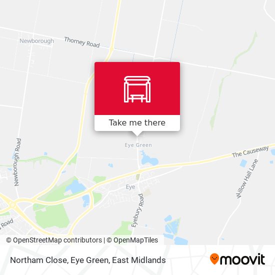 Northam Close, Eye Green map
