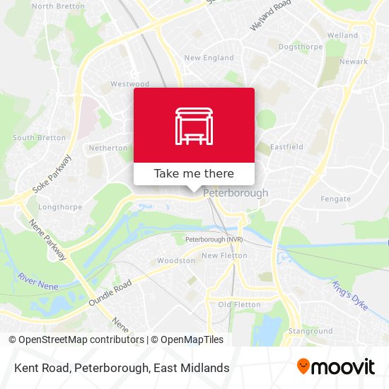 Kent Road, Peterborough map