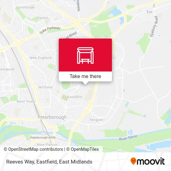 Reeves Way, Eastfield map