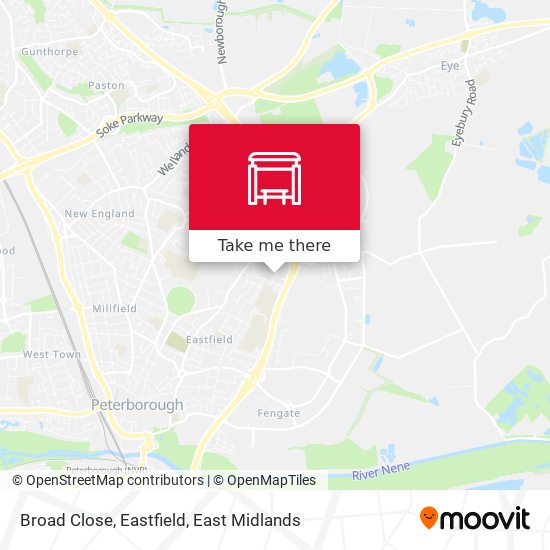 Broad Close, Eastfield map