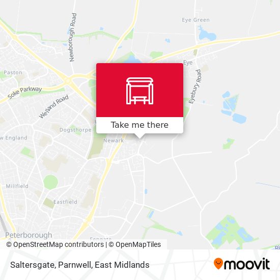 Saltersgate, Parnwell map