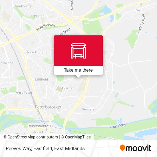 Reeves Way, Eastfield map
