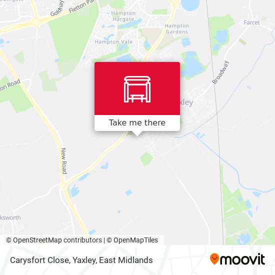 Carysfort Close, Yaxley map