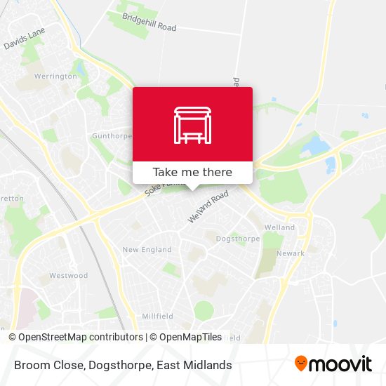Broom Close, Dogsthorpe map