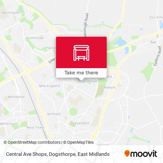 Central Ave Shops, Dogsthorpe map