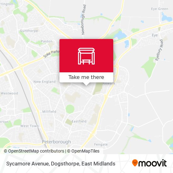 Sycamore Avenue, Dogsthorpe map