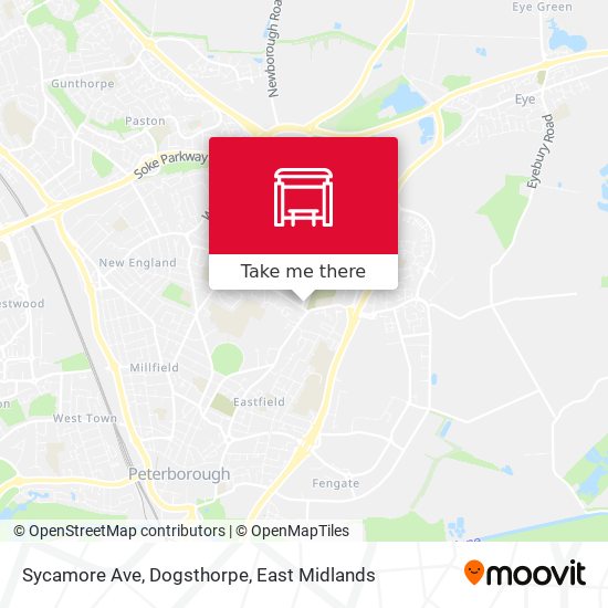 Sycamore Ave, Dogsthorpe map