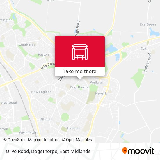 Olive Road, Dogsthorpe map