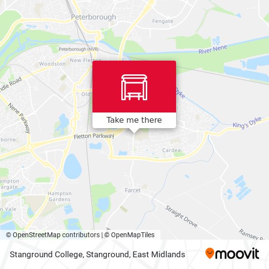 Stanground College, Stanground map