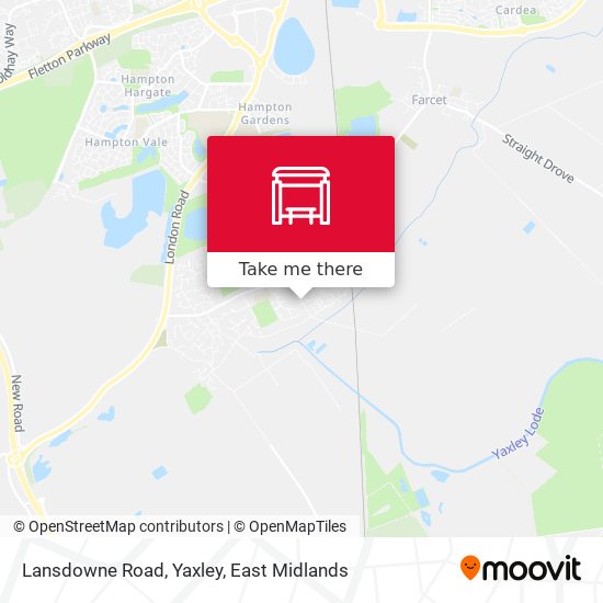 Lansdowne Road, Yaxley map