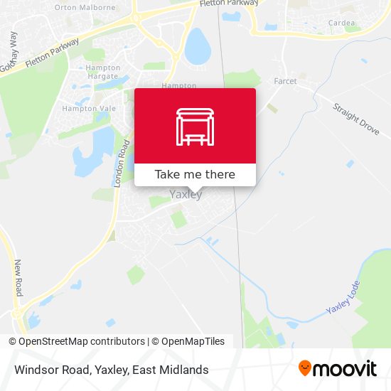 Windsor Road, Yaxley map