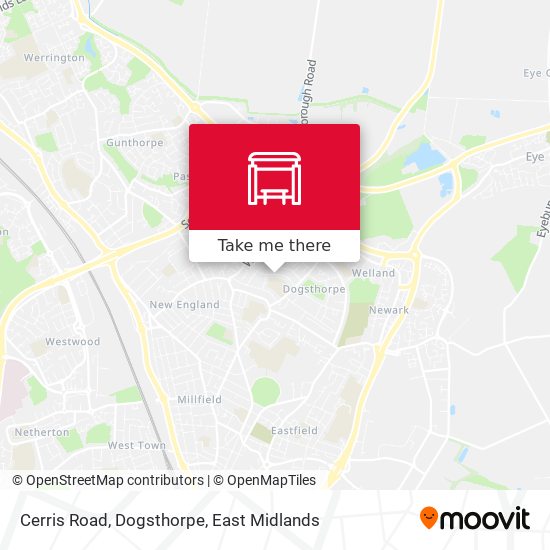 Cerris Road, Dogsthorpe map