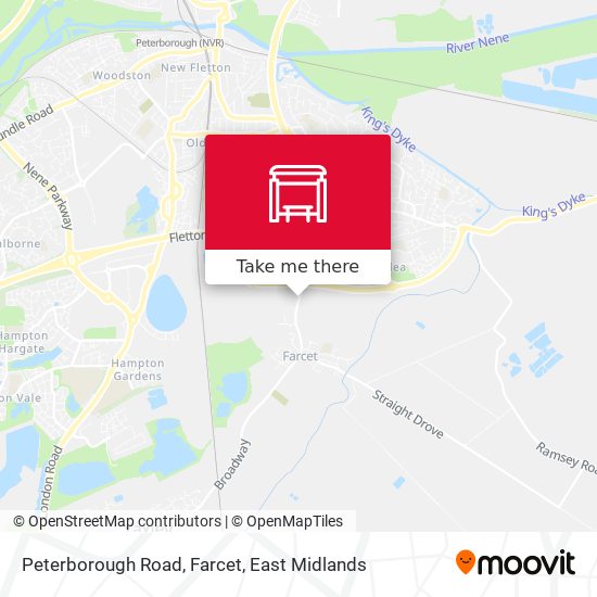 Peterborough Road, Farcet map