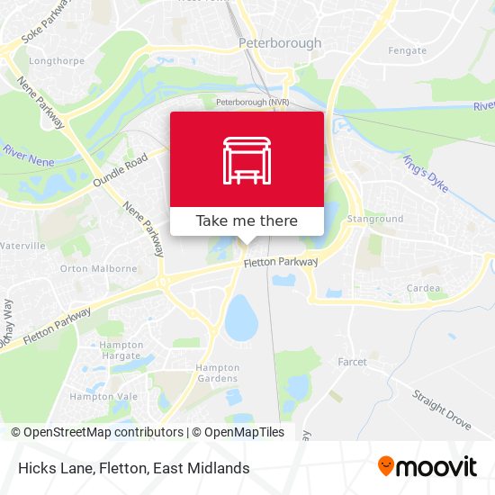 Hicks Lane, Fletton map