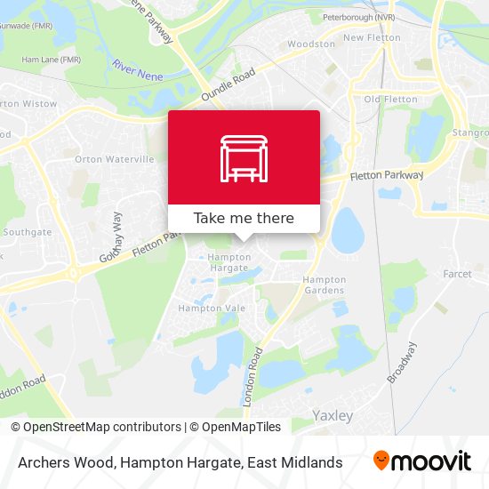 Archers Wood, Hampton Hargate map