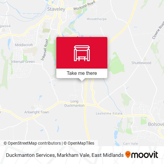 Duckmanton Services, Markham Vale map