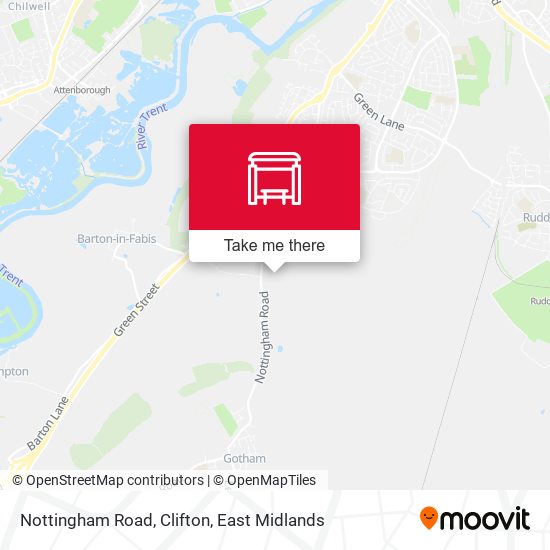 Nottingham Road, Clifton map