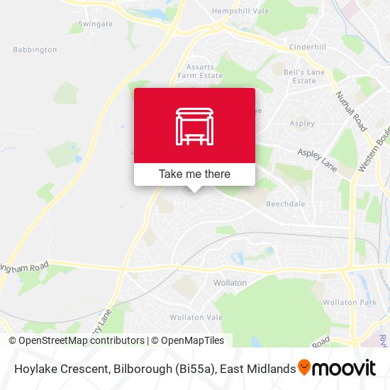 Hoylake Crescent, Bilborough (Bi55a) map
