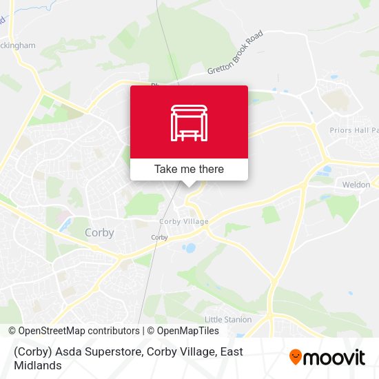(Corby) Asda Superstore, Corby Village map