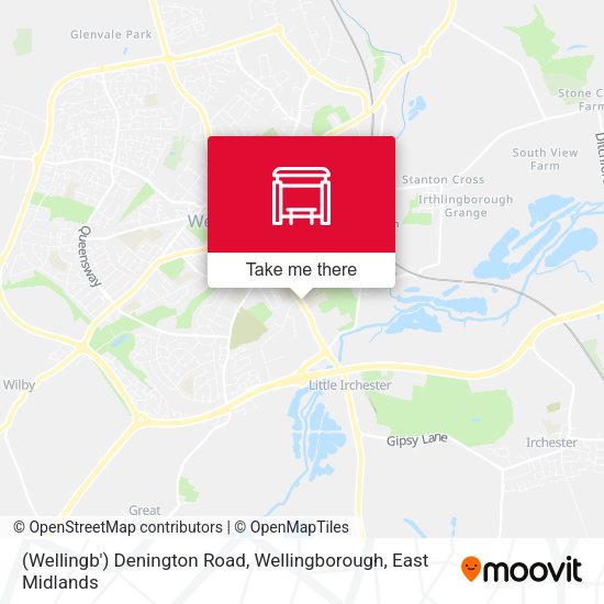 (Wellingb') Denington Road, Wellingborough map
