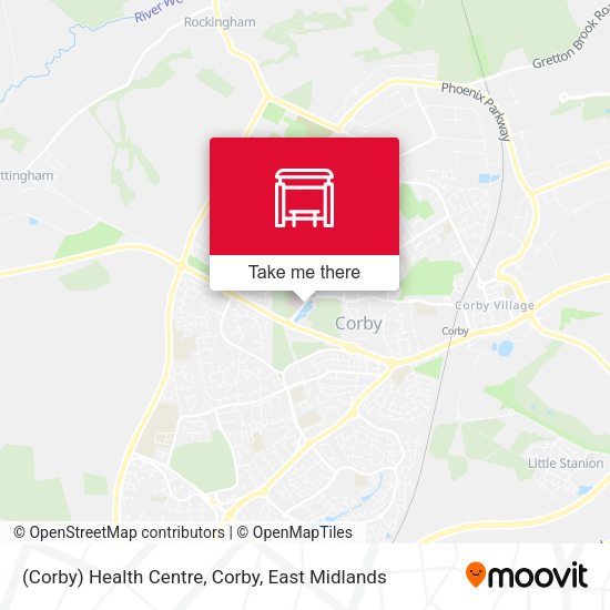 (Corby) Health Centre, Corby map