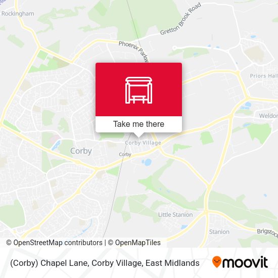 Chapel Lane, Corby Village map