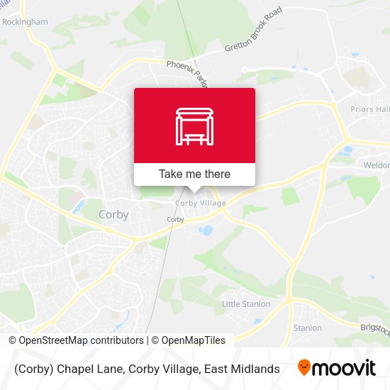 (Corby) Chapel Lane, Corby Village map