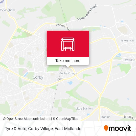 Tyre & Auto, Corby Village map