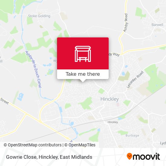 Gowrie Close, Hinckley map