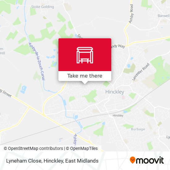 Lyneham Close, Hinckley map