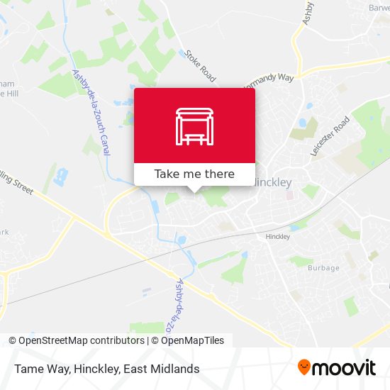 Tame Way, Hinckley map