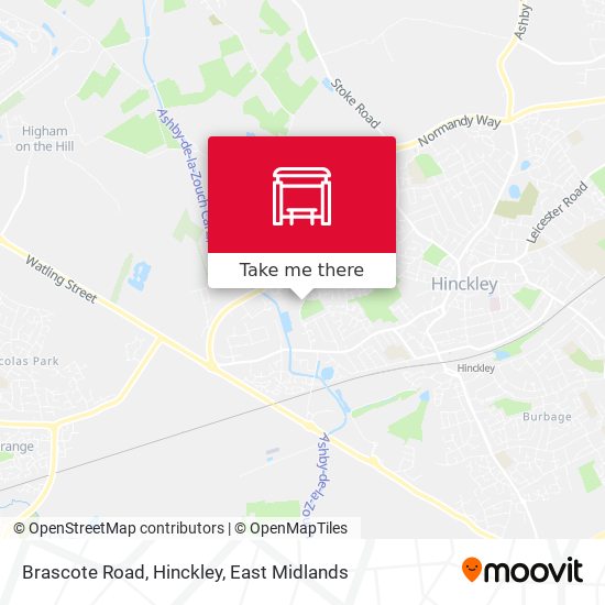 Brascote Road, Hinckley map