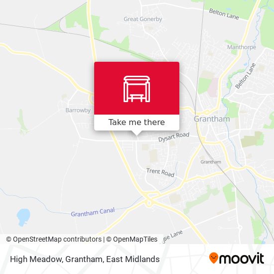 High Meadow, Grantham map