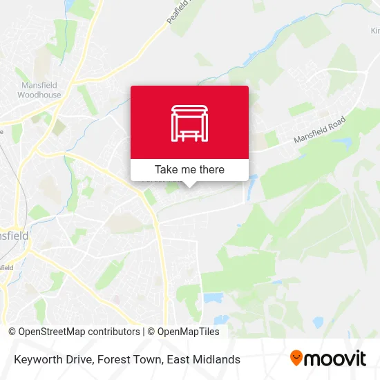 Keyworth Drive, Forest Town map