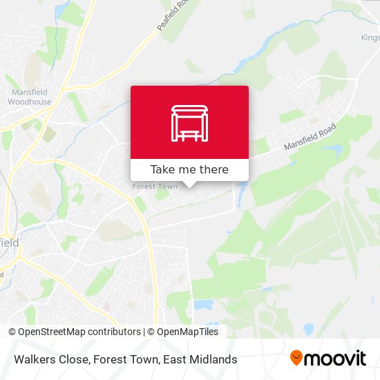 Walkers Close, Forest Town map