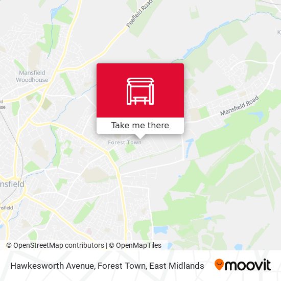 Hawkesworth Avenue, Forest Town map