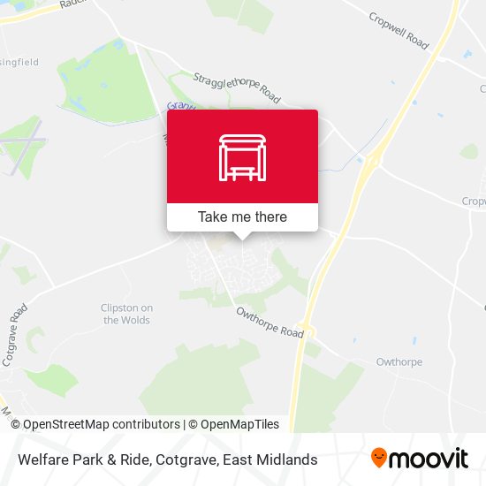 Welfare Park & Ride, Cotgrave map