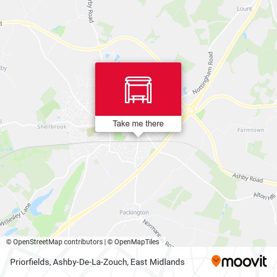 Priorfields, Ashby-De-La-Zouch map