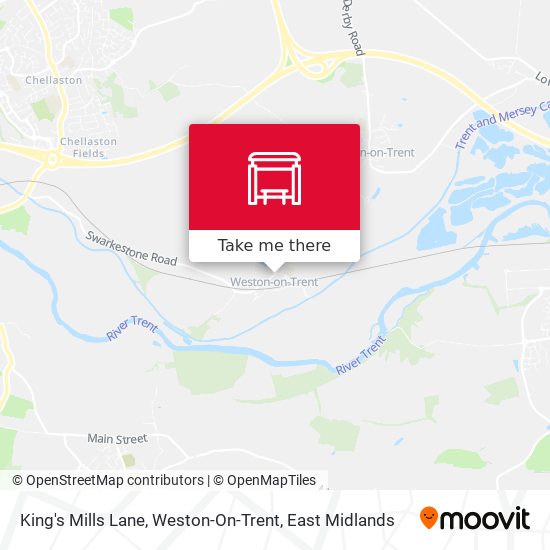 King's Mills Lane, Weston-On-Trent map