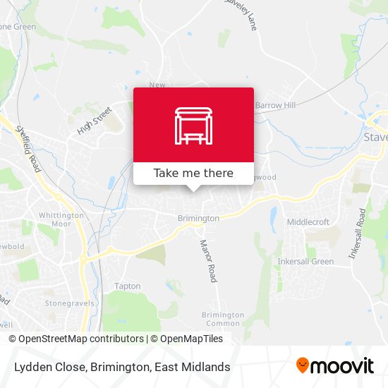 Lydden Close, Brimington map