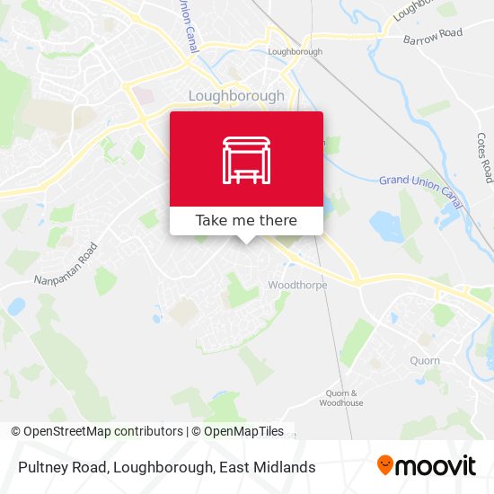 Pultney Road, Loughborough map