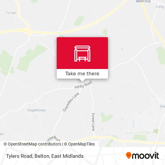 Tylers Road, Belton map