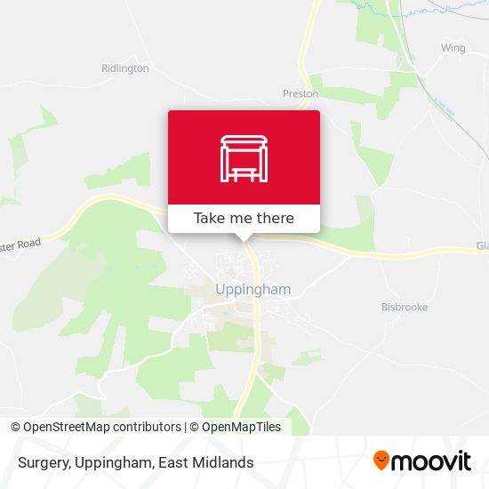 Surgery, Uppingham map