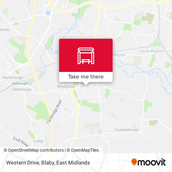 Western Drive, Blaby map